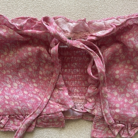 NWOT Free People, Picnic Bandeau Bralette, XL in Pink Combo - Picture 5 of 8